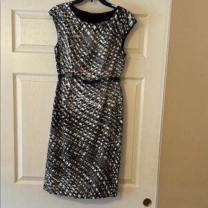 Connected Apparel Monochrome Patterned Dress